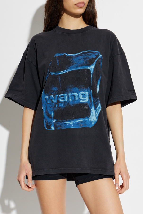 Alexander Wang T-shirt with shimmering crystals | Women's | Vitkac